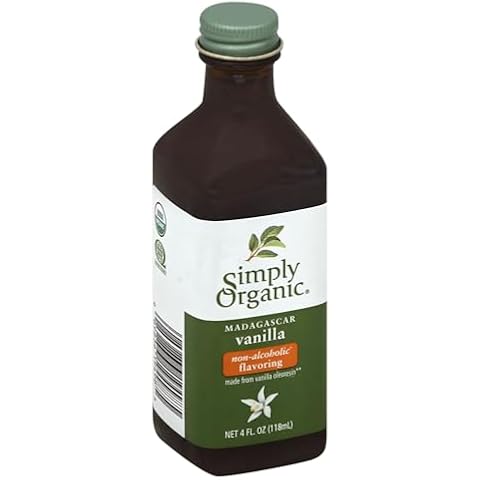 Simply Organic Vanilla Flavoring (non-alcoholic), Certified Organic, Vegan | 4 oz | Pack of 1 Cover