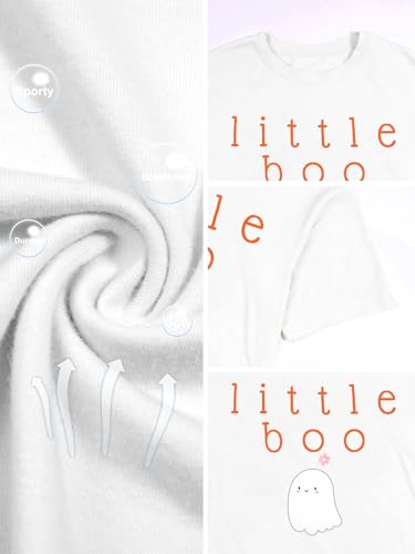 JINTING Mommy and Me Matching Outfits Halloween Little Boo Sweatshirt Spooky Mama Long Sleeve Shirt Tops3