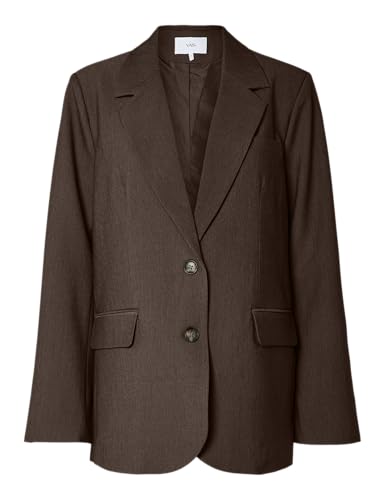Y.A.S Yasreemaj Ls Blazer Noos grande taille veste tailleur marron