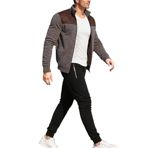 Ensemble homme veste à capuche zippée et pantalon slim chaud automne hiver taille L