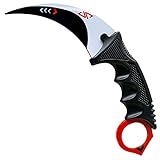 MSGumiho Karambit Knife Trainer No Offensive Karambit Trainer Stainless Steel Practice Training Knife Karambit Knife with Sheath for Beginner 100% Safe Practice Knives Trainer Tool (EXMF)