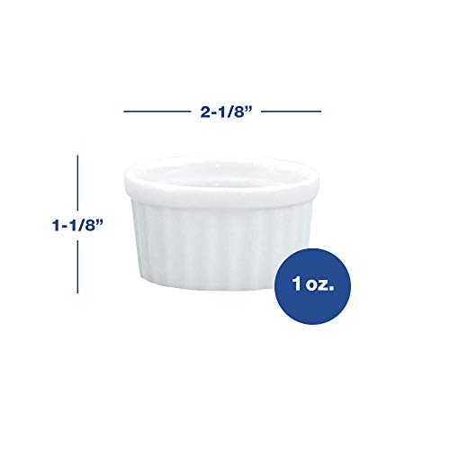 Hic Kitchen Hic Mini Butter Crock Ramekins, Fine White Porcelain, 2-Inch, 1-Ounce Capacity, Set Of 6 #TOP1