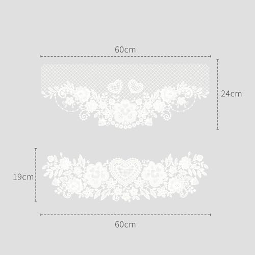 Vinilo decorativo Alwayspon blanco encaje 2 piezas miniatura 2