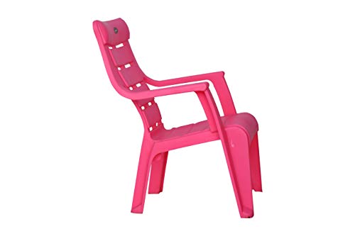 Image of Prima Baby Plastic Chair 125 Modern and Comfortable with Backrest for Study | Play | Desk | Kids with Arms for Home /School /Dining for 2 to 6 Years Age,Pink