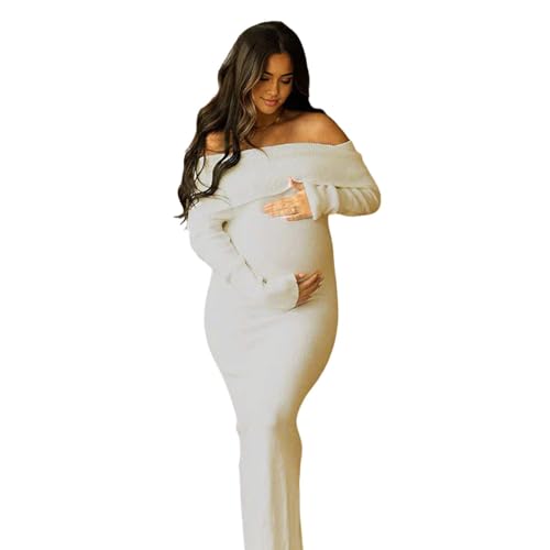 10 Best Baby Shower Dresses That'll Make You Shine All Day 8 Off Shoulder Knit Bodycon Mermaid Sweater Maxi Dress