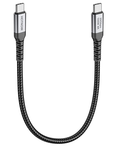 HOTNOW Cable USB C A USB C corto 100W 30CM,[1 piezas] 0.3m 20Gbps 100W