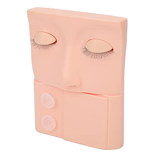 Eyelashes Extension Mannequin Head 3 In 1 Replaceable Eyelids Eyelash Extension Practice Makeup Training PVC Pink - Image 4