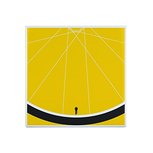 Fabulous Carreau Céramique Décoratif 15,2 x 15,2 cm - Velo Roue de Velo Cycliste Jaune
