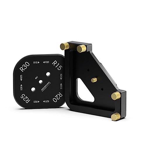 8 en 1 gabarit de rayon d'angle - Localisateur d'arc de filet pour défonceuse - Modèle de filet et 1 gabarit biseauté