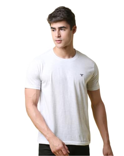 Image of Pinkmint Men's Cotton Blend T-Shirt ll Soild Round Neck T-Shirt ll Stylish Half Sleeve T-Shirt's (Pack of 1)