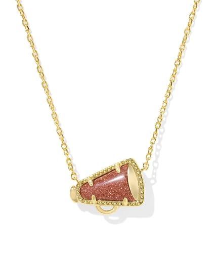 Kendra Scott, Womens, Cheer Short Pendant Necklace, Orange Goldstone, One Size