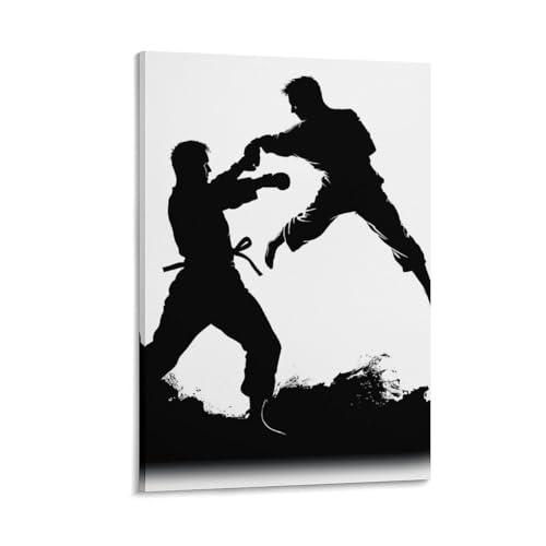 Toile murale kickboxing decoration passion combat pour sejour illumine