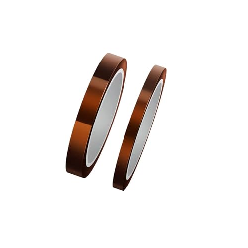 YANGWEN Cinta de Poliimida Kapton de Alta Temperatura - 2 Rollos (10mm y 20mm x 33m) - Cinta Térmica Resistente al Calor para Impresora 3D, Soldadura, Protección PCB y Circuitos Electrónicos