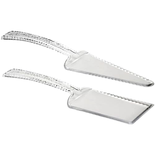 King Zak Juego de vajilla de plástico | elegante entretenimiento, transparente, paquete de 2 utensilios de servir, 10 pulgadas King Zak Juego de vajilla de plástico | elegante entretenimiento, transparente, paquete de 2 utensilios de servir, 10 pulgadas