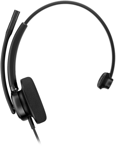 HP Poly Mission 415 Mission 400 Series micro casque sur oreille filaire Suppresseur de bruit actif USB A USB C Works With Chromebook Certified Certifié pour Microsoft Teams Certifié Google Meet certifié Zoom - vue 3