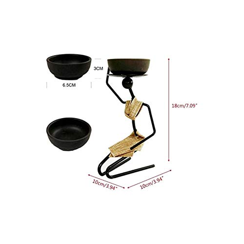 Cicodona 50223994270 Black Metal Candle Holders-Set Of 2 Pillar Candlestick Decorative Table Candle Stand thumb #1