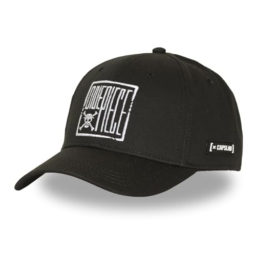 Casquette Homme & Femme One Piece, Casquette Baseball, Ajustable, Noir Taille TU