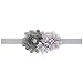 Lovely Baby Girl Headbands Rhinestone Flower Princess Hair Band Hair Accessories.(FD79) (Gray)