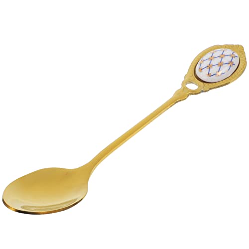 Luxshiny Cucchiaio Da Caffè in Acciaio Con Manico Ergonomico Design Elegante e Liscio Piccolo Cucchiaio Per Tè Pomeridiano Dessert e Miscelazione Bevande Fredde