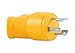 Camco PowerGrip Camper/RV 3-Prong Generator Adapter | Features a 30-Amp L5-30 End & (2) 15-Amp 5-15 Ends | Rated for 125 Volts/3750 Watts (55433)