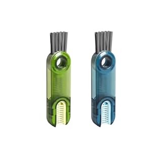 ✅【High Quality Materials】 3-in-1 Cup Lid Crevice Cleaning Brush is made of high quality plastic and high quality silicone, fine workmanship, heat-resistant and wear-resistant, not easy to break, the handle is comfortable to grip and easy to use. ✅【3-...