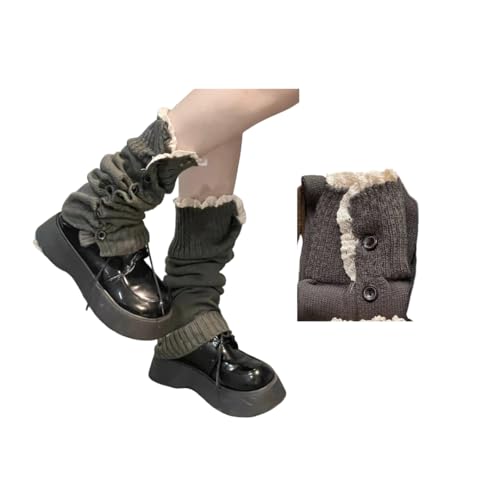 Leg Warmer Y2K Button Leg Sleeves Sweetheart With Thin Breathable Leg Socks - Main Image