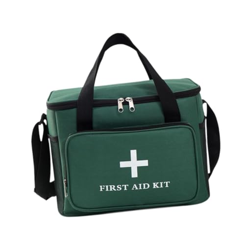 Amagogo Empty First Aid Bag Emergency Medical Bag with Adjustable Shoulder Strap Multipurpose First Aid Kit Travel Multi Pockets Utility Pouch for Traveling Outdoor Green