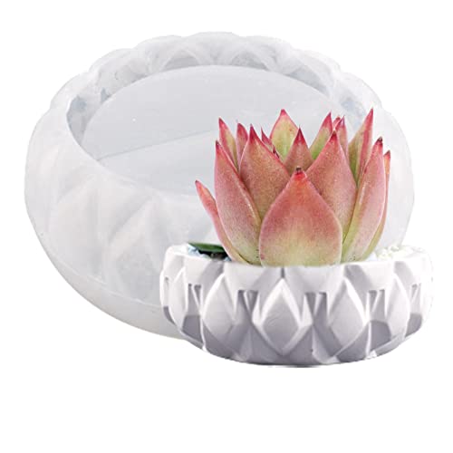 Ziurmut Molde de silicona para jarrón de flores, moldes de silicona para macetas de hormigón, molde para macetas suculentas, cuenco, bandeja de plato, yeso, resina epoxi, soporte para bolígrafos