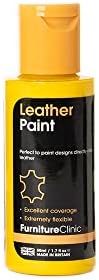 Furniture Clinic Leather Paint - For painting all leathers: footwear, handbags, clothing, etc. Flexible and Durable (Black, 50ml)