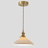 Magiroz White and Gold Pendant Light Modern Nordic Hanging Ceiling Light Fixture Vintage Adjustable Single Brushed Brass Opal Glass Pendant Lights Kitchen Island Lamp Ceramic Chandelier MPL16D