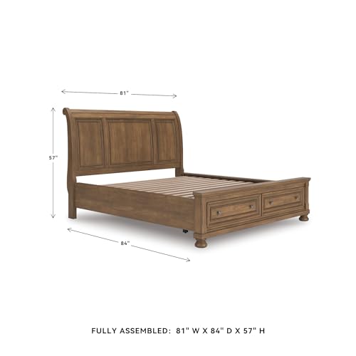 Image of Signature Design by Ashley California King Platform Storage Sleigh Bed