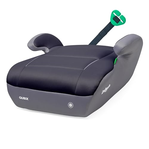 Daliya® QUBIX Kindersitzerhöhung | i-SIZE NORM ECE R129 | 125 bis 150 cm | Gurtfix | waschbar | Autositz | Autokindersitz | Kindersitz | Sitzerhöhung (Grau - Schwarz)