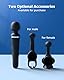 LOVENSE Domi 2 Bluetooth Ferngesteuerter Massagestab mit APP, Unbegrenzte Benutzerdefinierte Vibrationsstufen und Muster, Silikon, Schwarz