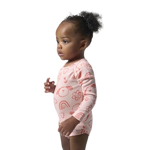 Image of Onesies Brand Unisex Baby 6-Pack Long Sleeve Bodysuits - Breathable Cotton One-Piece Outfits for Newborns & Infants