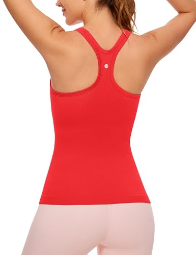 Image of CRZ YOGA Seamless Rib Scoop Neck Tank Tops