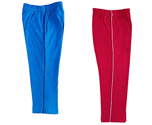 Image of indi weaves Girls Cotton Solid Capri 3 /4th Leggings (Pack of 2)