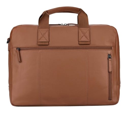 Serviette Tromsoe business cuir Cognac pour protéger votre ordinateur