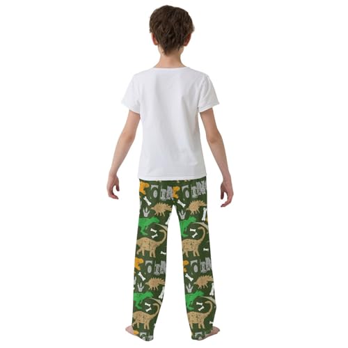 ZZKKO Colorful Dinosaur Grunge Boys Pants for Kids Jogger Pants with Pockets S-XL3