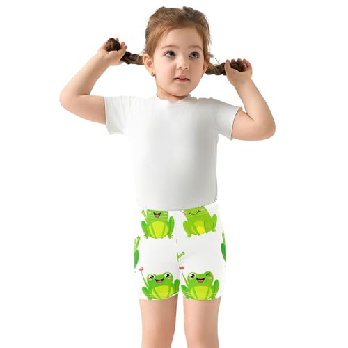 Joisal Cotton Shorts Under Dress Cartoon Cute Cartoon Frogs White Girls Biker Shorts Toddler 4t Kids Clothing3