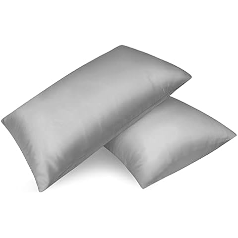 Fittia 2er-Set Satin Kissenbezug Premium Kopfkissenbezug Kissenhülle Haar- und Hautpflege Seidig Cover