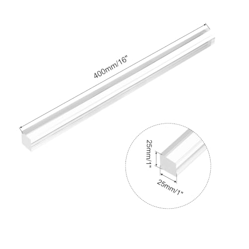 Image of MECCANIXITY Acrylic Square Rods 1 inchx16 inch Clear Acrylic Dowel Rods Sticks