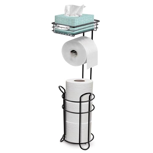 Opiniones de Porta rollo de papel higienico , listamos los 10 mejores. 42 MAGMALIFE Porta Rollos de Papel de Baño Metálico Negro: Soporte para Papel Higiénico y Teléfono Celular, Elegante y Duradero