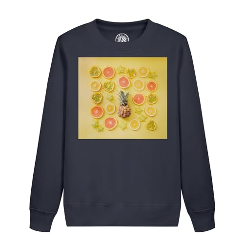 Sweatshirt enfant ananas agrumes pamplemousse vêtement jaune coton