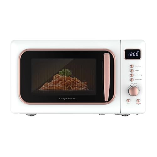FRIGIDAIRE EMW788RETRO 0.7 cu. ft. Retro Microwave, White-RoseGold