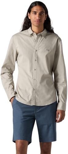 Levi's Herren Hemd Battery Housemark mit Logo, Slim Fit, Grau (Paloma Stretch Poplin), XS – Ansicht 1