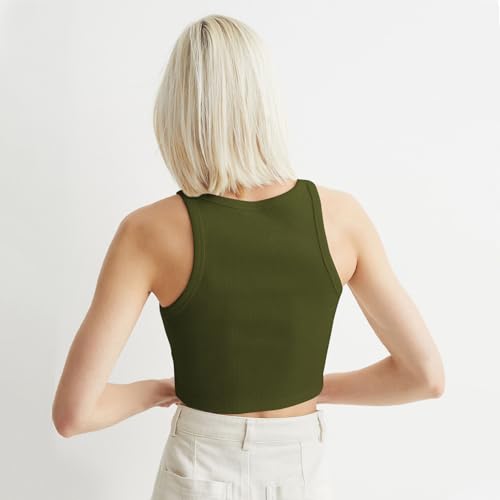 Image of KERI PERRY Tops for Women Crop Top for Women's Tank Activewear Tee Sports Western Casual Cotton Camisole Pack of 3 Combo