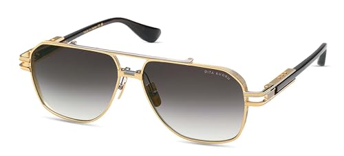 Dita KUDRU YELLOW GOLD ANTIQUE SILVER W/GREY SHADED 61/14/145 unisex Sunglasses