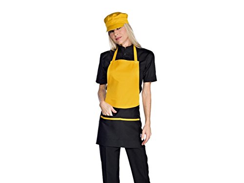 Isacco 087614 Brooklyn Grembiule, Nero/Giallo