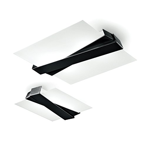 ZIG ZAG_S plafoniera colore NERO con lampade 4xE27 46W max 555mmX480mm COD. 7289