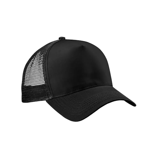 Beechfield Unisex B640.BLK Snapback Basecap, schwarz, Einheitsgröße